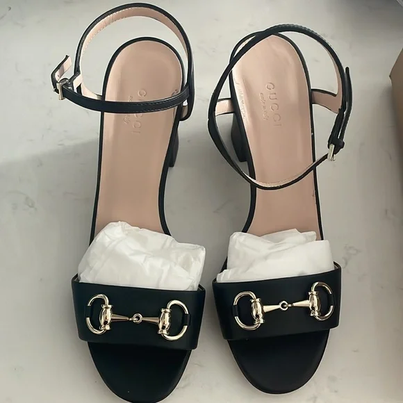 Black Gucci Miro Horsebit Heels Size 38 - Picture 4 of 13